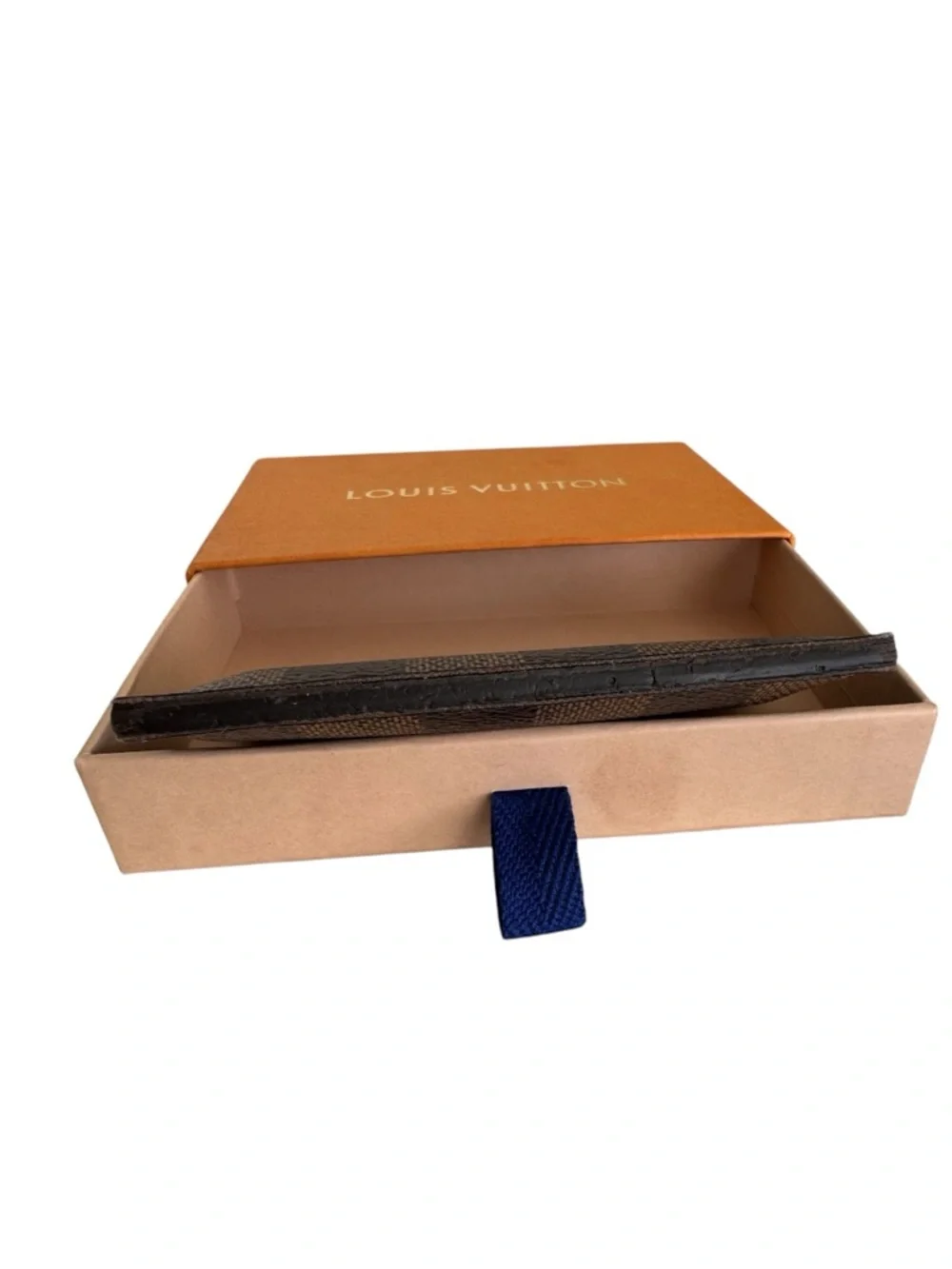 Louis Vuitton Damier Ebene Card Holder Wallet Brown Checkered Authentic - Picture 8 of 10